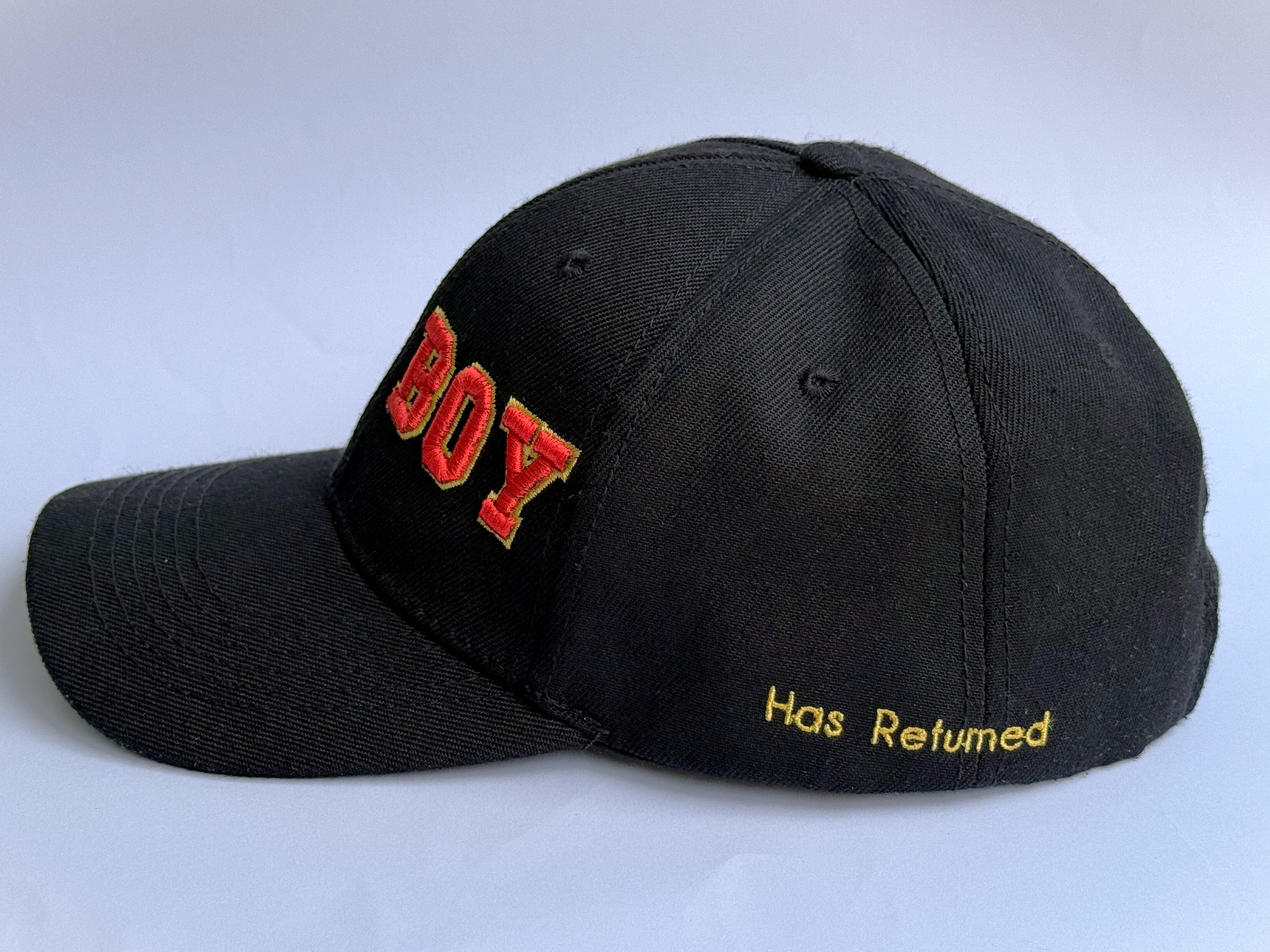 JoyBoy Has Returned Anime Baseball Cap, Black, 100% Polyester, 6 Panel Structured with Pre-Curved Peak, One Size Fits Most