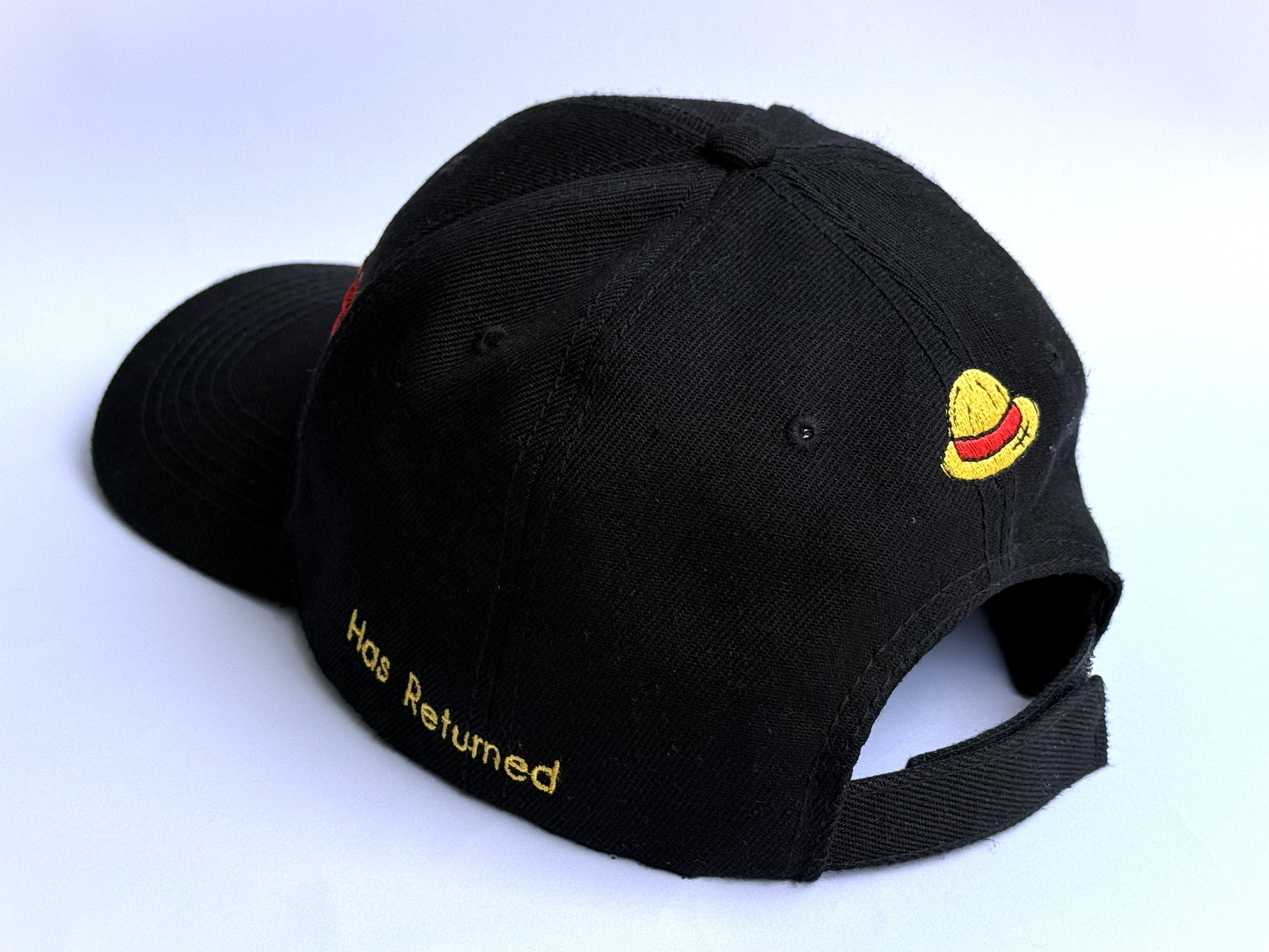JoyBoy Has Returned Anime Baseball Cap, Black, 100% Polyester, 6 Panel Structured with Pre-Curved Peak, One Size Fits Most